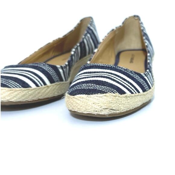 Lucky Brand Women’s Size 9 Tilly Indigo Stripe Espadrille Wedge Shoes - Picture 3 of 12